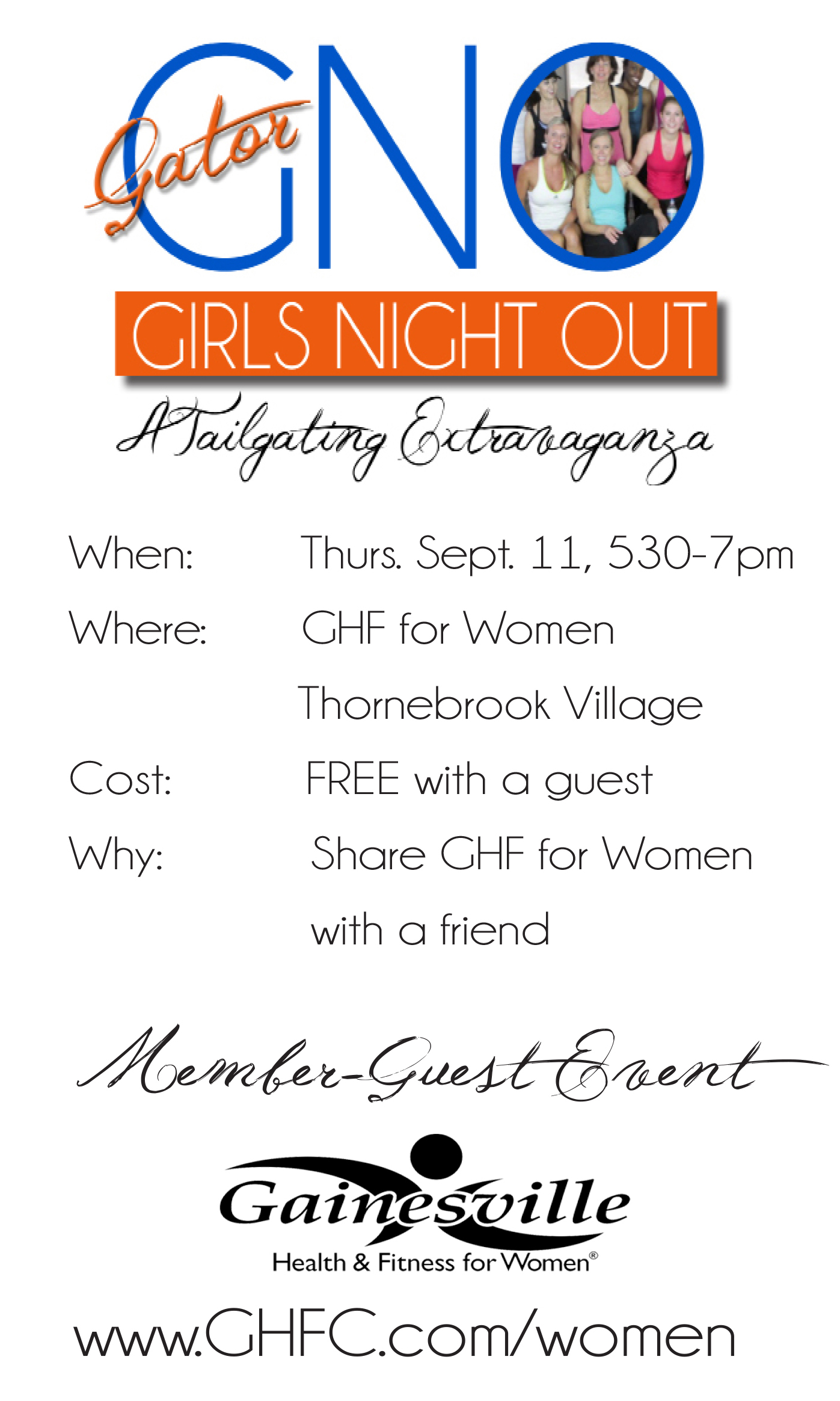 Live Life No Limits™ - Gator Girls Night Out: A Tailgating Extravaganza!