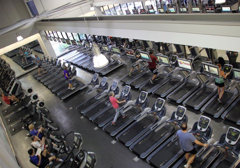aerial view of cardio equipment at gainesville fl gym GHF