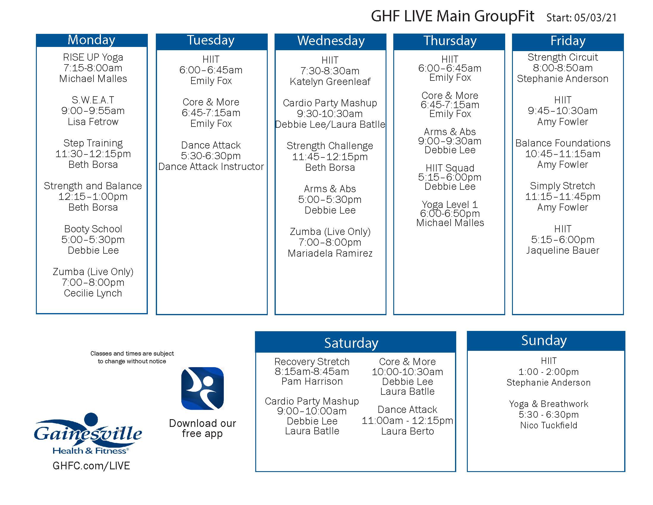 synergy fitness farmingdale class schedule